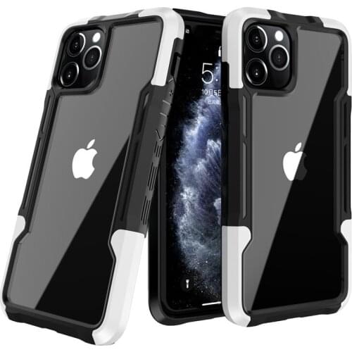 Rugged Tough Shockproof Transparent Phone Case For iPhone 12 11 Pro Max X XR XS Max 7 8 Plus 12 Mini Non-Slip Hard Back Cover