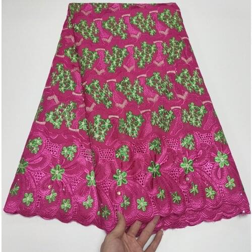 Luxury African Lace Fabric 2021 High Quality Nigerian French Swiss voile Net Swiss voile 100% Cotton Fabrics 5yards/Lot A1165
