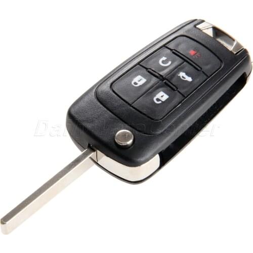 Mgoodoo Flip Folding Remote Key Shell Case 5 Buttons For Buick Lacrosse Regal Verano Car Alarm Key Replacement Keyless Fob Cover