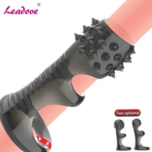 Penis Ring Extensions Condom Penis Sleeve Male Enlargement Sex Toys Delay Spray Massager Elastic Cock Ring Time Lasting for Men