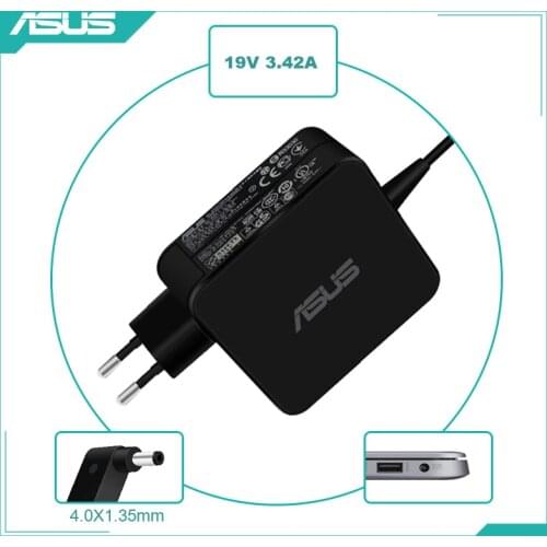 For Asus Notebook 4.0*1.35mm 3.42A 65W AC Power Charger For ASUS S200E X201E X503M UX21A UX31A UX32A UX302 UX300 UX303 Laptop