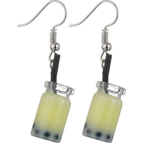 Korea 6 Colors Fruit Juice Cup Drop Earrings for Women 2019 New Acrylic Dangle Earrings Fashion Wedding Jewelry