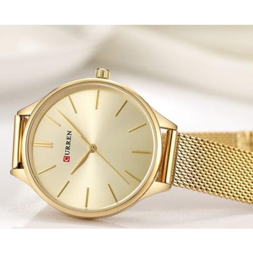 CURREN Rose Gold Watch Women Quartz Watches Ladies Top Brand Luxury Female Wrist Watch Girl Clock Relogio Feminino 9024