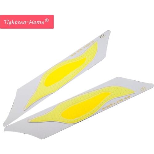 1pair 7W 12V COB LED Bulb Cold strip white+warm double color Flip Chip 205*35MM Source Outdoor Camping Lamp Lighting DIY New