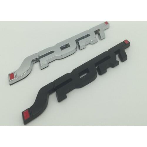 1pcs 3D Metal new style Sport Logo car Letter side rear trunk Decals Emblem badge sticker car styling