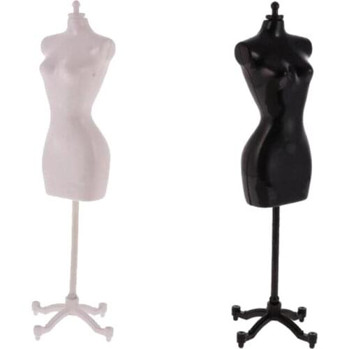 2Pieces Display Holder Dress Clothes Mannequin Model Stand for fashion Doll Accs