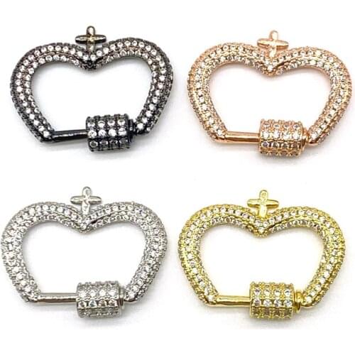 5pcs/lot High Quality Jewelry Making CZ Paved Clasps For Bracelet Necklaces Making