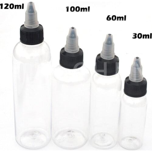 50pcs Plastic Dropper Bottles Pigment Tattoo Ink Dispensing Bottles Lab Squeeze Bottle Vape Oil Containers 30ml 60ml 100ml 120ml
