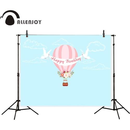 Allenjoy photography backdrop Blue pigeons cloud hot air balloon peanuts new background photocall customize photo printer