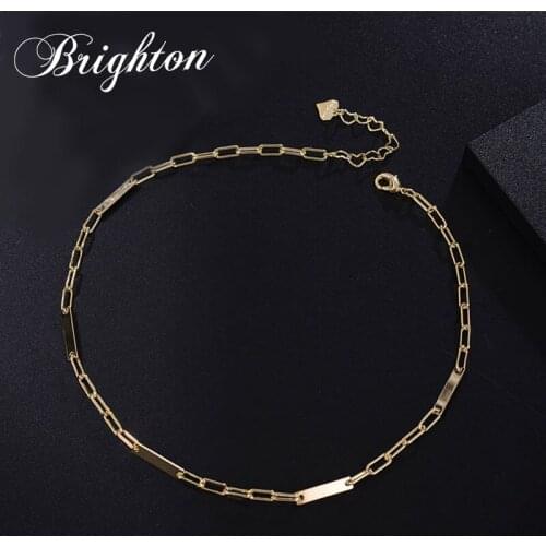 Brighton Metal Chain Necklace For Women And Men Long O Thick Gold color Cord Punk Choker Party Gift collares de moda 2021 New