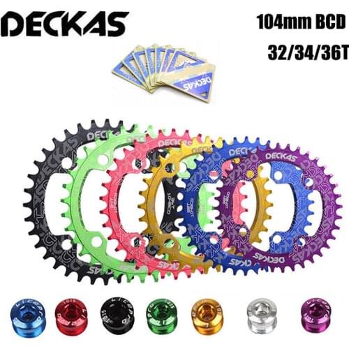 Deckas Round Narrow Wide Chainring MTB Mountain bike bicycle 104BCD 32T 34T 36T crankset Tooth plate Parts