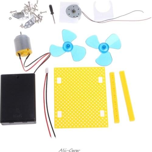 Electric Generator Motor Energy Wind Turbine Power Mini Kids LED Education DC AC