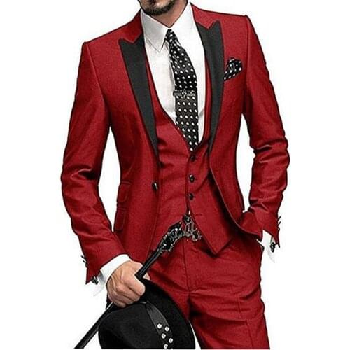 Italian Colorful Classic Purple Tuxedo Groom Prom Pink Dress Wedding Dress Elegant Slim Mens Suit Set 3 Piece(Jacket+Pant+Vest)