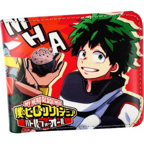 Anime My Hero Academia Wallet Short Purse With Coin Pocket for Men Student