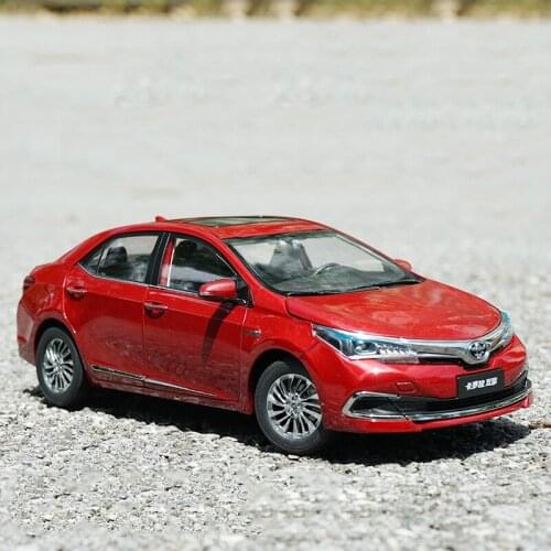 Diecast 1/18Scale FAW TOYOTA COROLLA Classic Red Coupe Simulation Alloy Car Model Collectible Boy Gift Display Hot Toys Cars