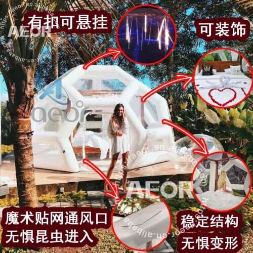 Aeor Starry Night Inflatable Football Bubble Tent for Desert Camping Stargaze Bubble Soccer Dome Tent