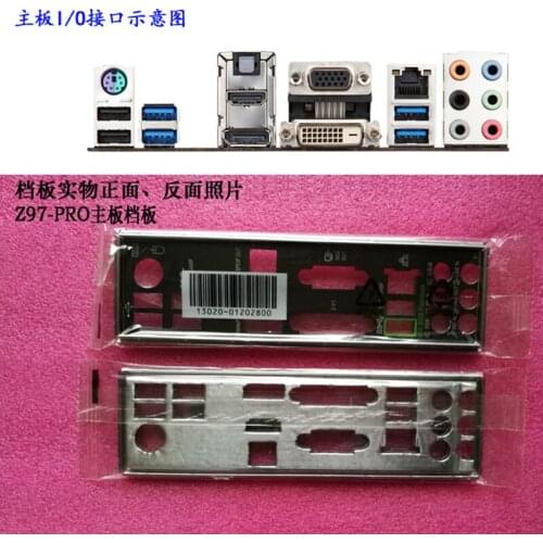 Original IO I/O Shield Back Plate BackPlate BackPlates Blende Bracket For ASUS Z97-PRO