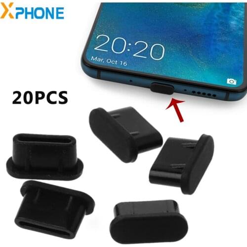 20 PCS Type-C Dust Plug USB Charging Port Protector Silicone Cover USB-C Port Anti-Dust Plug Cover