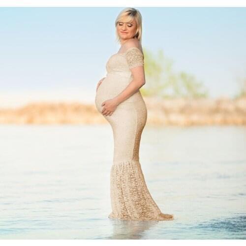 Fishtail Pregnancy Dress Photography Maternity Dresses For Photo Shoot Clothes For Pregnant Women Robe Grossesse Shooting Photo