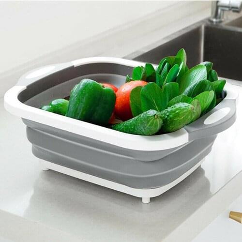 4 in 1 Multi-Board Dayvion No More Tools Drain Basket Foldable for Kitchen Fruit Vegetables Lavandino pieghevole H99F