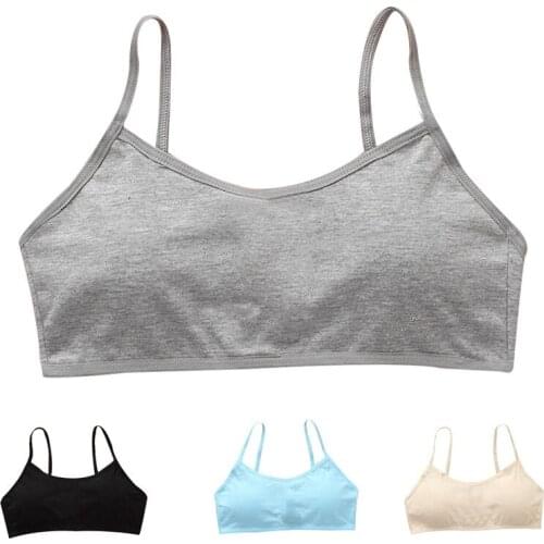 Teen Girls Sports Bra Kids Training Bras Tops for Teenager Girls Underwear Lingerie Adolescente Push Up Vest Puberty Clothing