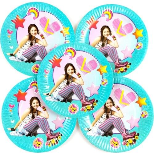 10pcs/lot Soy Luna Theme Plates Baby Shower Decoration Kids Boys Favors Dishes Happy Birthday Events Party Tableware Supplies