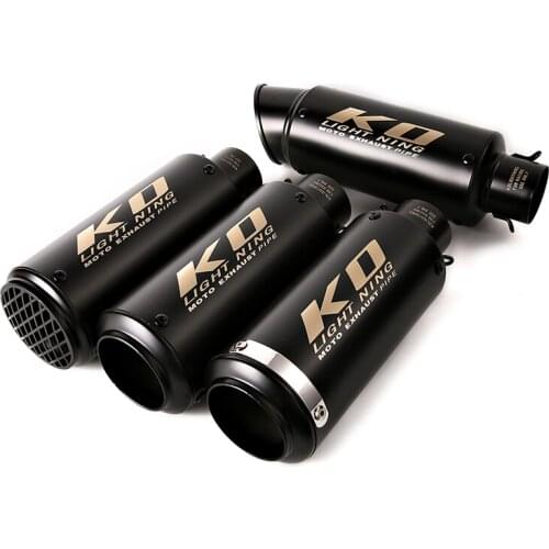 Motorcycle Universal Exhaust Muffler Silencer Escape 51mm 60.5mm Tip Exhaust Pipe Slip on Exhaust System for Z900 CBR1000RR R1