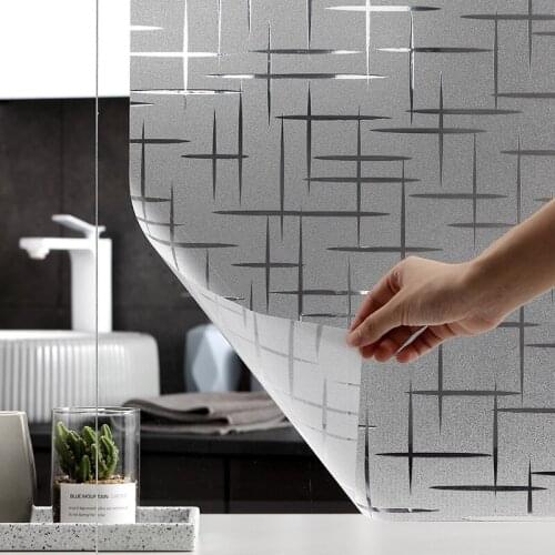 45/60cm Waterproof Window Privacy Film 3D Stained Moaic Frosted No-Glue Static Decorative Window Stickers