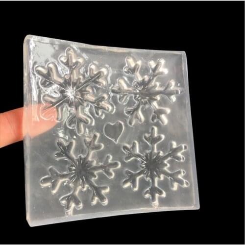 1pcs Heart snowflake combination Liquid silicone mold DIY resin jewelry pendant mold resin molds for jewelry making