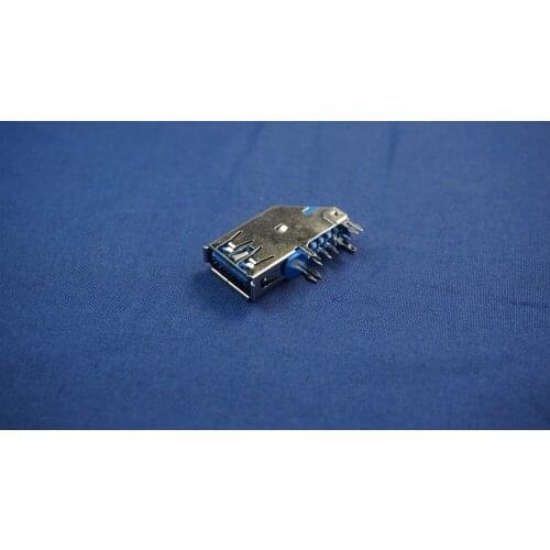 1000pcs USB 3.0 Upright A Type Connector Female receptacle Through Hole blue insulator 1 Port