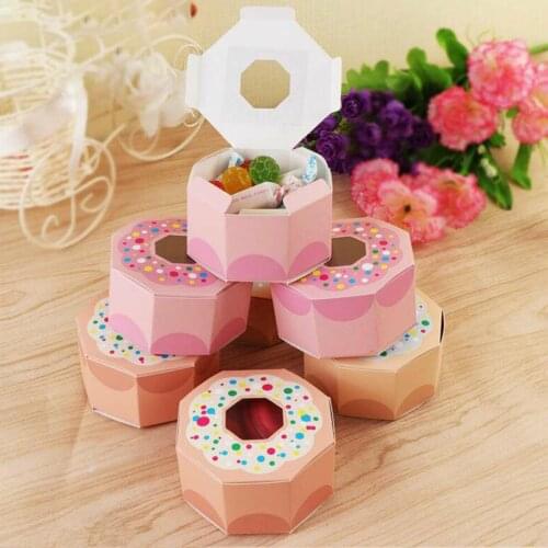 20pcs Doughnut Donut Candy Box Sweet Chocolate Box For Donut Theme Party Birthday,dount Party Wedding Kids Party