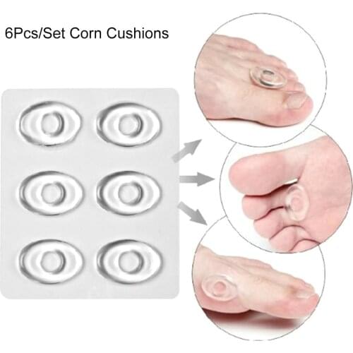 6Pcs/Set Pedicure Tools Soft For Feet Toe Corn Pad Callus Cushions Wear-Resistant Shoes Insert Stickers Foot Care Toe Protectors