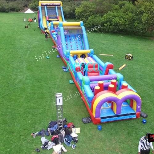 Free ship to port, 25m long obstacle course equipment inflatable sport games, Inflatable Obstacle Course