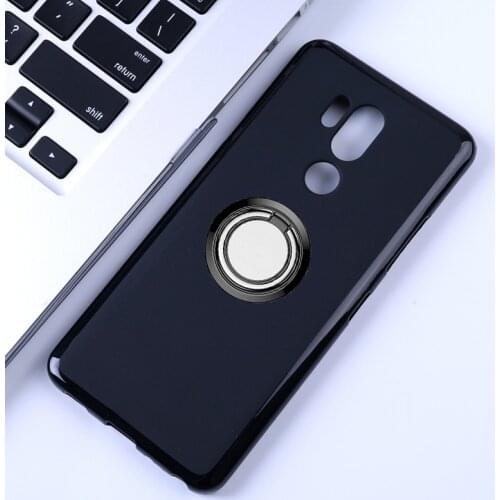 For LG G7 One Plus ThinQ Back Ring Holder Bracket Phone Case Cover Phone TPU Soft Silicone Cases for LG Q9 One X5 LMQ910UM