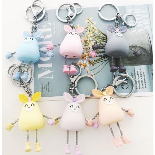 Innovative Cartoon Cute Relaxation Spring Mouse Keychain Student Bag Keychain Pendant Factory Outlet