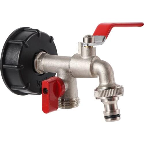 IBC Tank Adapter S60X6 1/2" Garden Hose Faucet Water Tank Hose Connector Tap Replacement Connector Fitting Valve Garden Supplies