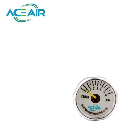 1 Inch PCP Paintball Air Pressure Manometre Gauge 6000psi Luminous 1/8 NPT 1/8BPSS