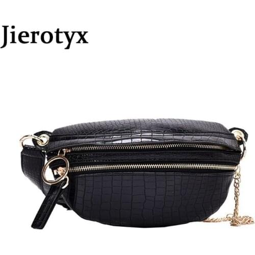 JIEROTYX Fashion Leather Waist Bag For Women Belt Bags Bum Ladies Wallet Fanny Pack Travel Pouch Waist Bags Support Wholesale