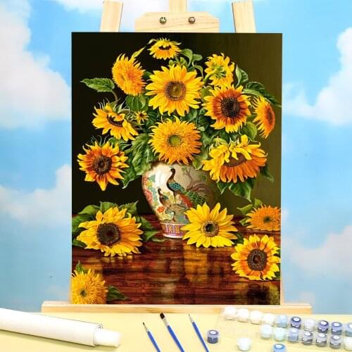 Flower Rose Painting By Numbers Kit Acrylic Paints 40*50 Painting On Canvas Home Decor For Adults For Wholesale