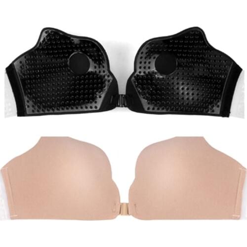 2019 New Self Adhesive Silicone Petals Front Closure Gathered Reusable Lift Up Nipple Covers Invisible Magic Underwear Bras
