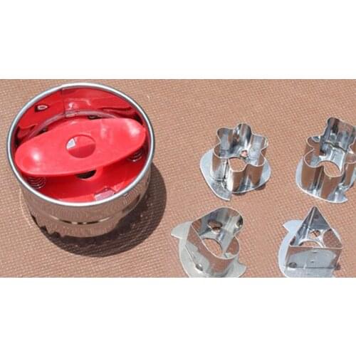 New 8pcs/Set Flower Star bear Shape Vegetable Fruit Cutter Mold Mould Slicer Stainless Steel cake cookie sushi biscuit food