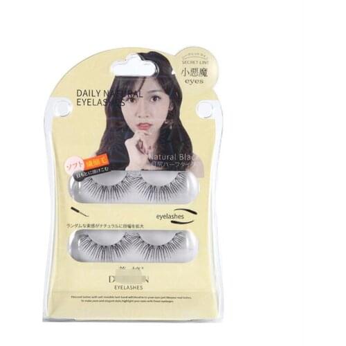 New false eyelashes 2 pairs of D02 hand-grinding transparent stalk eyelashes 3D stereo natural extension