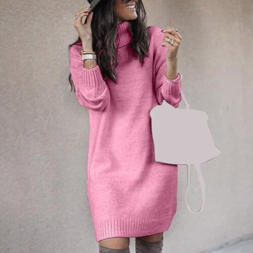 Autumn Winter Women Knit Turtleneck Sweater Female Loose Casual Basic Pullover Jumper Long Sleeve Warm Long Sweaters