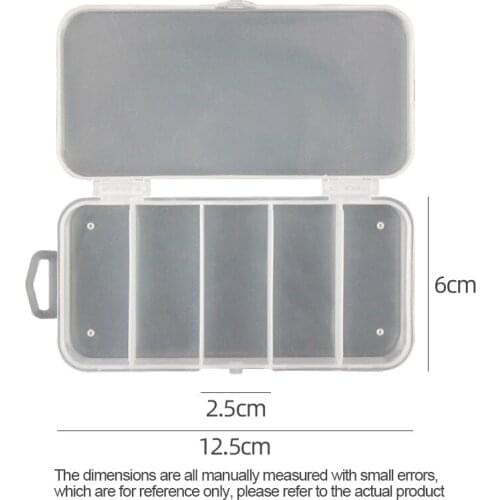 5 Compartments Plastic Fishing Lure Hook Tackle Box Fishing Portable Case Boxes Multifunctional Storage Organizer Tack