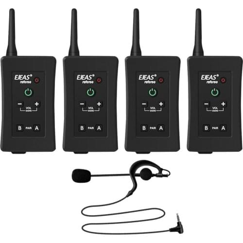 4pcs / factory direct sales EJEAS FBIM 1200M 4 rider motorcycle BT walkie talkie headset Bluetooth full duplex football referee