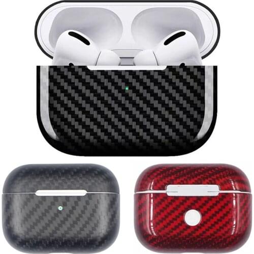 Luxury Real Carbon Fiber Case for AirPods Pro 2019 Wireless Headphone Ultra-thin Cover Shockproof for Air Pods 3 Pro Accessories