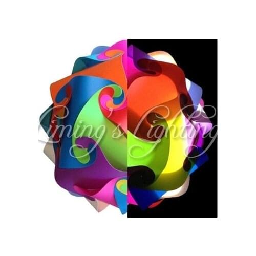 Multi-Color 25cm/30cm/40cm Modern DIY Elements IQ Jigsaw Puzzle ZE Ceiling Chandelier Pendant Lamp Ball Light Lighting 110-240V