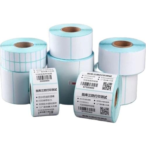Thermal Paper Width 20mm ~100mm Label Adhesive Stickers Barcode Sticker Waterproof Oilproof PrintTop Thermal Printer 1 Roll