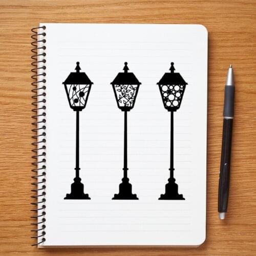 Street Lamp Metal Cutting Dies Stencil Scrapbooking DIY Album Stamp Paper Card G6DB