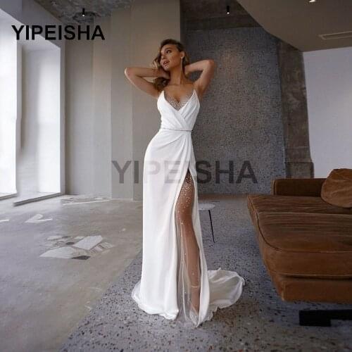 Атласные свадебные платья Yipeisha China At AliExpress